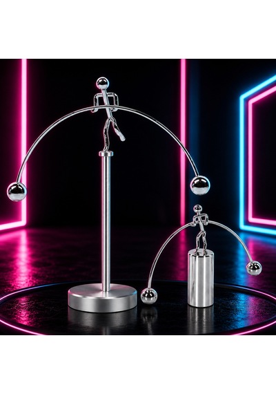 Yüksek Kalite 2 Pcs Dynamic Balancing İnstrument 2 Adet Metal Denge Adam Dekor Obje Yılbaşı Hediyesi