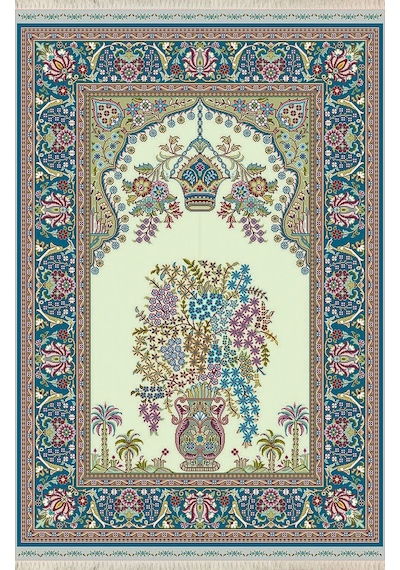 Dijital Baskılı, Yıkanabilir, Yumuşak Dokulu Çocuk Ve Yetişkin Seccade S-dot-n114-1 Yeşil
