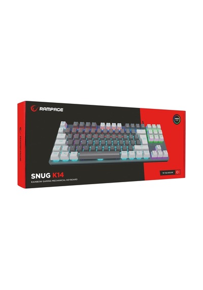 Snug K14 Gri/beyaz Red Swıtch Rainbow Tkl Mekanik Gaming Oyuncu Klavye