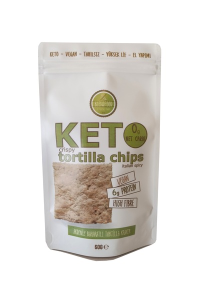 Blendfood Ketojenik Akdeniz Baharatlı Tortilla Kraker 60 G