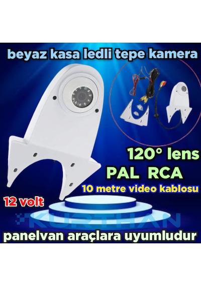 Gece Görüşlü Teleskop Tip Araç Geri Görüş Beyaz Tepe Kamera 12 V