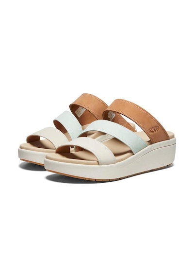 Keen 1027269 Ellecity Slide Natural Leather/clearly Aqua Kadın Terlik 001