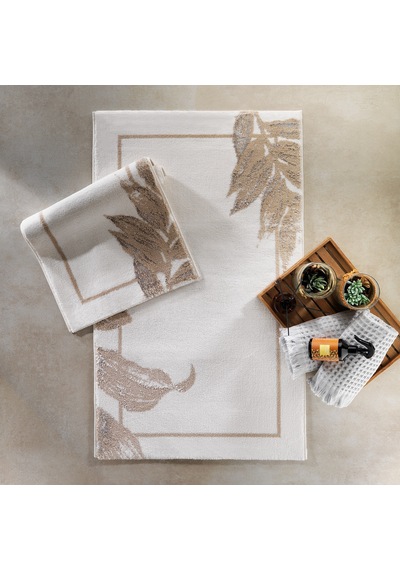 Schafer Home Leafy 2 Li Pamuk Floş Banyo Paspası-bej Bej