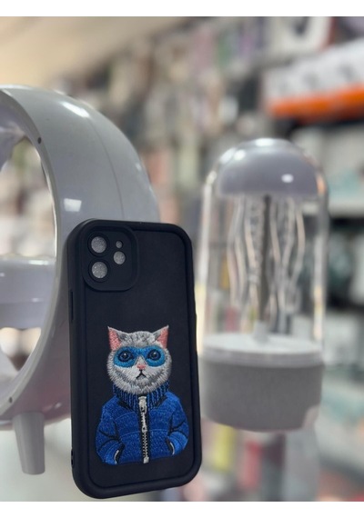Apple Uyumlu iPhone 12 Uyumlu Nakış İşlemeli 3d Kılıf -