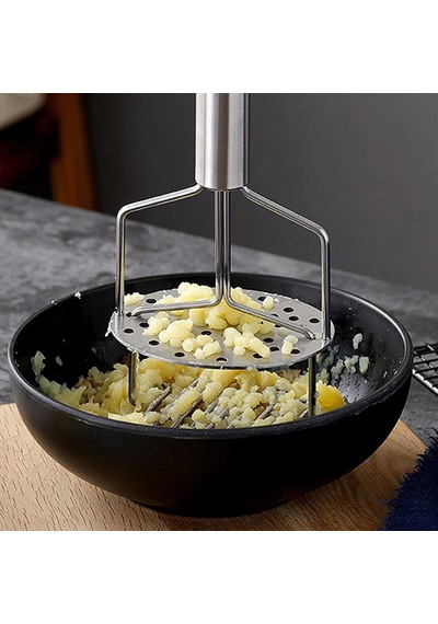 Mallart Paslanmaz Çelik Yaylı Patates Ezici - 24,5 Cm Patates Presi Ergonomik Saplı Sebze Ez