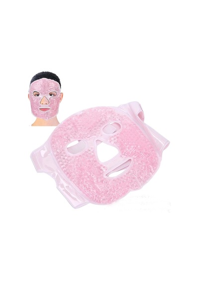 Zenvia Terapi Jel Yüz Maskesi Soğuk Ve Sıcak Boncuklu Ayarlanabilir Maske Pembe Znv2026