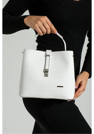 Just Polo Kadın Günlük Kullanıma Uygun Şık El Ve Omuz Çantası Shoulder Bag Beyaz 1