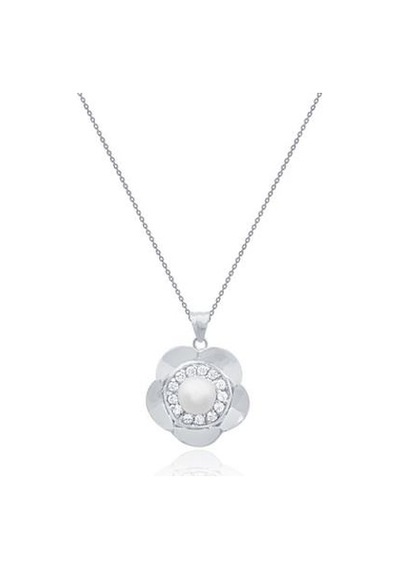 Diamond Line-Gülaylar - Beyaz Altın 14 Ayar Inci Kolye N11.24920