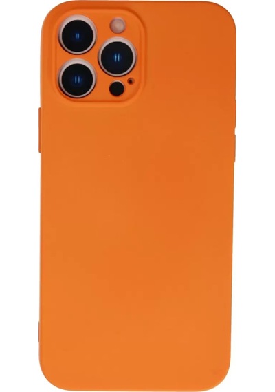 Newface Apple İphone 13 Pro Max Kılıf Nano İçi Kadife Silikon - Turuncu