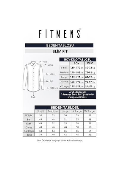 Erkek Slim Fit Uzun Kol Pamuklu Hediye Kutulu Gömlek - Saks Mavi Saks