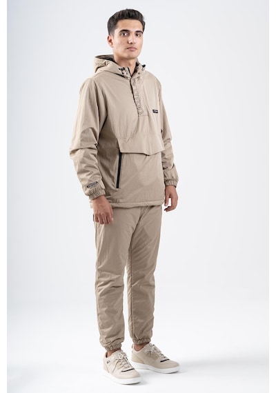 Maraton Sportswear Comfort Erkek Kapşonlu Uzun Kol Basic Açık Vizon Yağmurluk 21353-açık Vizon Açık Vizon