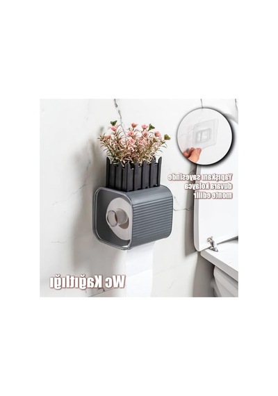 Yapışkanlı Tuvalet Kağıtlık, Kağıt Tutucu Ve Organizer 16.5 x 12.2 x 11.2 CM