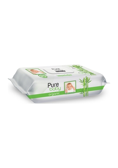 Pure Baby Wipes Organic Bambu Islak Havlu Mendil 90 Yaprak 2'li