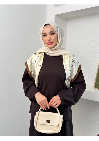 Elite Model Modal Kumaş Kadın Alt Üst Takım Kahverengi