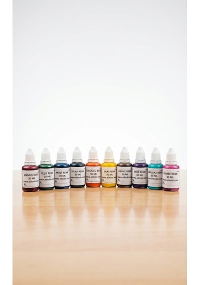 30 Ml X 10 Adet Farklı Renklerde Sabun Boyası Veya Renklendirici