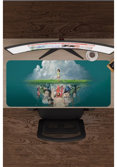 Spirited Away Kaymaz Dikişli Kauçuk Oyuncu Mousepad V5 - 90x40 Xxl Gaming Mouse Pad Fare Altlığı