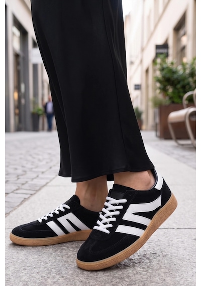 In Step Street-line Classic Siyah Süet-deri Unısex Spor Ayakkabı