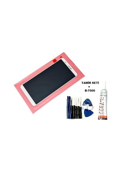 Tkgz - P Smart 2018 Lcd Ekran Dokunmatik B-7000+tamir Seti Beyaz Standart