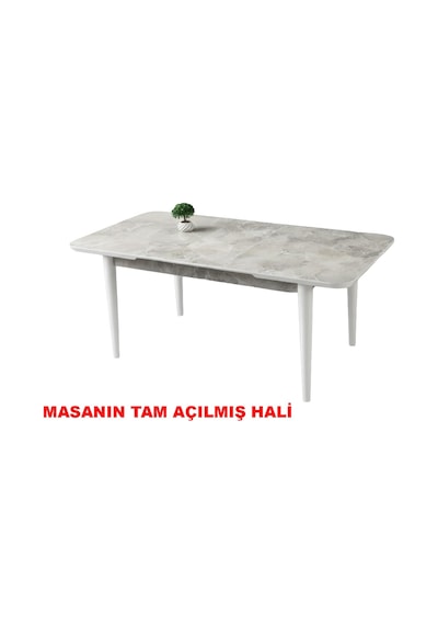 Kelebek Açılır Mdf Masa Mutfak,salon,yemek Odası Masası 60x100 Cm Gri