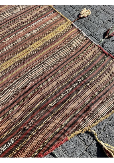 El Dokuması Kilim Kapılık 90 x 110 Yün Eski Özbek Tekkesi Kapılığı