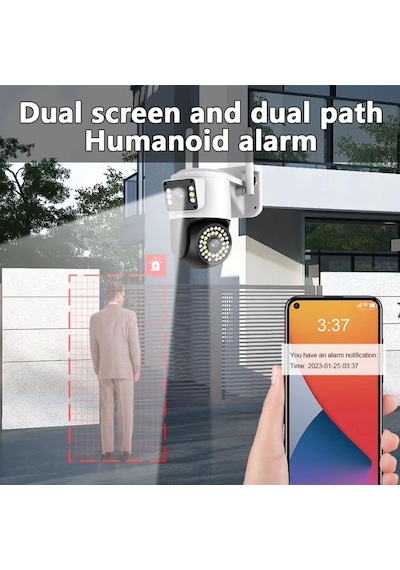 4mp Yoosee Çift Lens Ip Kamera - Wıfı Açık Otomatik İzleme, Su Geçirmez Kablosuz Güvenlik Ev Kamerası, Renkli Gece Görüş Lisinya