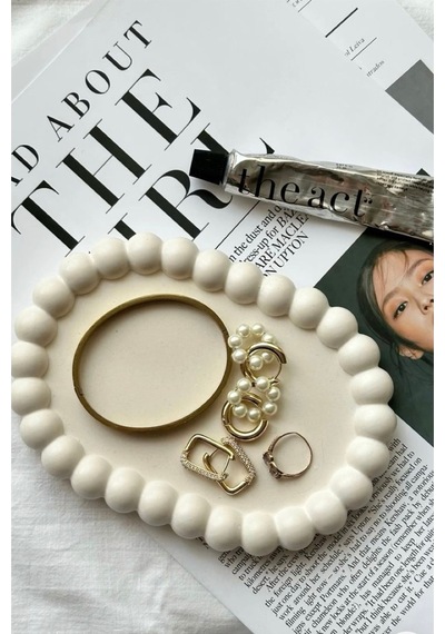 Bernami Mumluk Şamdanpinterest 1 Adet Dekoratif Sunumluk Bubble Tepsi Takı Organizeri Diğer