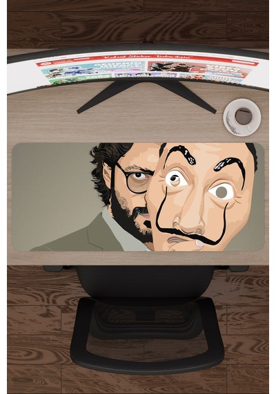 La Casa De Papel-profesör V2 70x30 Xl Gaming Kauçuk Kaymaz Taban Mouse Pad Fare Altlığı