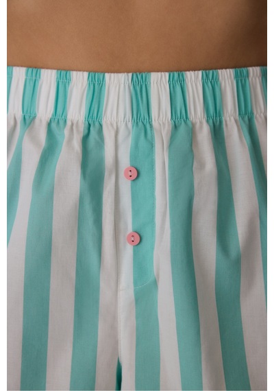 Penti Mint Yeşili Hailey Pamuklu Çizgili Şort Pijama Altı