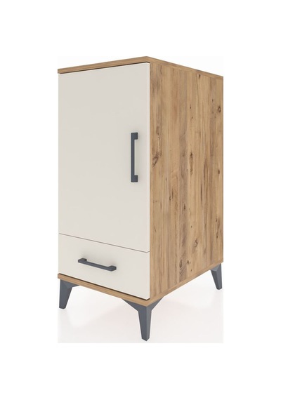 Kronos Komodin 3 Raflı Tek Çekmeceli Tek Kapaklı 44x59x96 Çam-aytaşı Atlas Çam