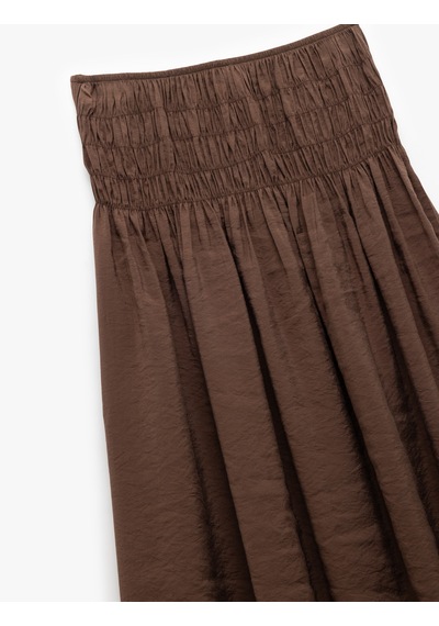 Koton Modal Kumaş Rahat Kalıp Gipeli Kloş Midi Etek Kahverengi 5sak70139ew Kahve Koton Modal Kumaş Rahat Kalıp Gipeli Kloş Midi Etek Kahverengi 5sak70139ew Kahve