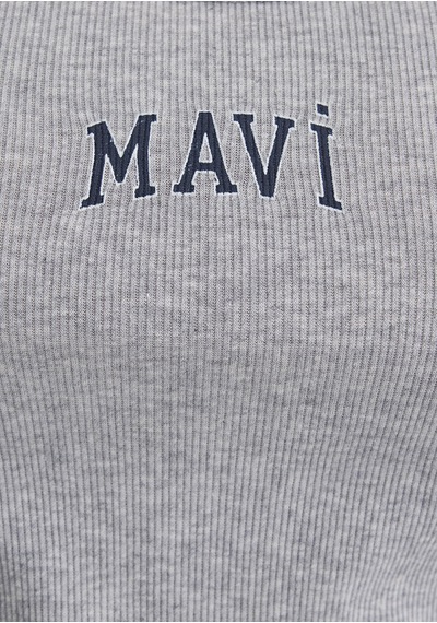 Mavi - Mavi Logo Baskılı Gri Atlet 1611899-83096
