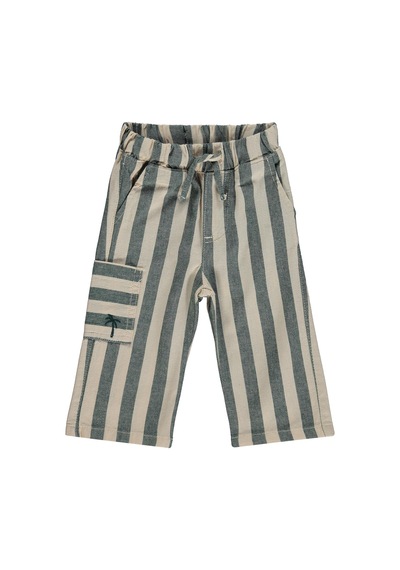 Civil Baby Çizgili Yan Cepli 6-18 Ay Pantolon - Yeşil