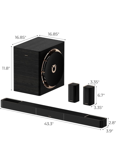 Ultımea Skywave X70 Dolby Atmos 7.1.4 Soundbar Kablosuz Subwoofer Ev Sinema Ses Sistemi Utm U442a