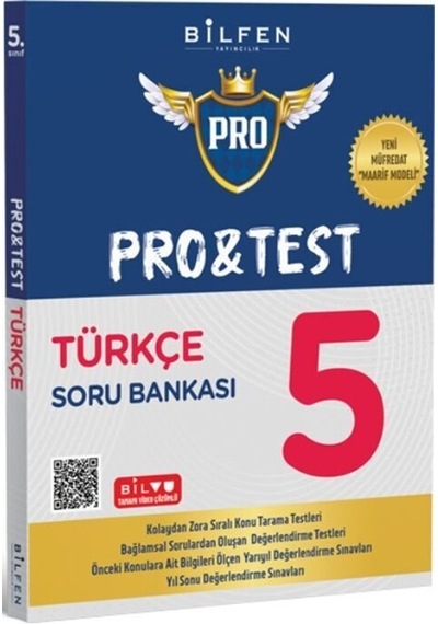 Bilfen 5.sınıf Pro&test Türkçe Soru Bankası Yeni Müfredat