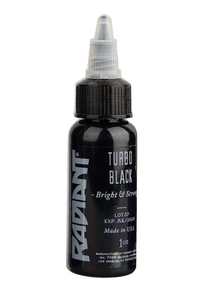 Turbo Black - Radiant Tattoo Dövme Boyası - 1oz/30ml