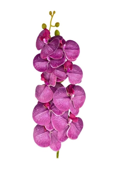 Nettenevime Yapay Çiçek Fuşya Damarlı Islak Orkide Uzun Dal 90 Cm Orkide Diğer