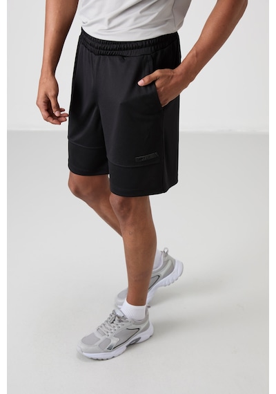 Tommy Life Siyah Polyester Kalın Yumuşak Comfort Fit Erkek Şort - 81272 Siyah