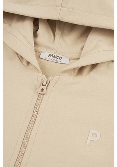 Unisex Çocuk Fermuarlı Bej Sweatshirt Çok Renkli