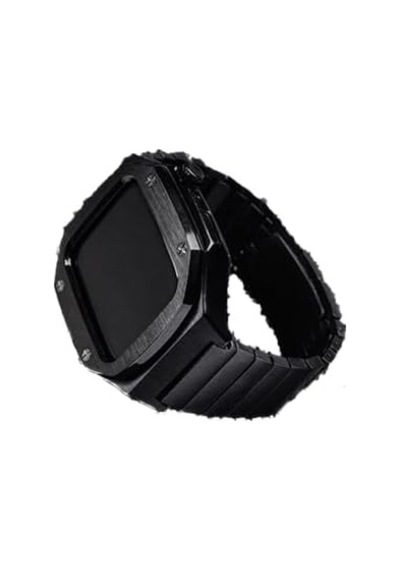 - İle Uyumlu 44mm Kordon Swatch Tarzı Paslanmaz Baklalı Metal Kasa Kordon
