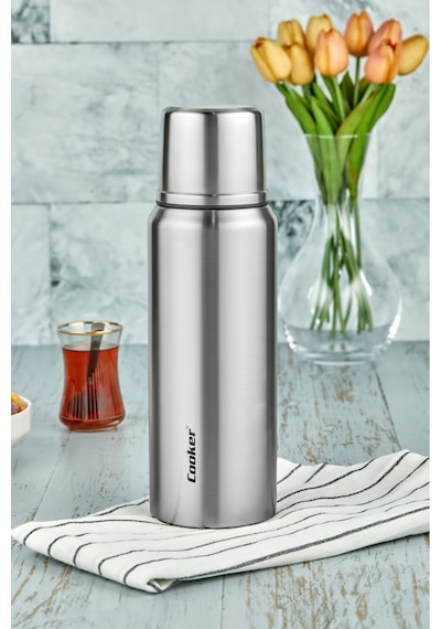 Cooker Campmate 1 Litre Paslanmaz Çelik Termos Ckr2080 Gümüş