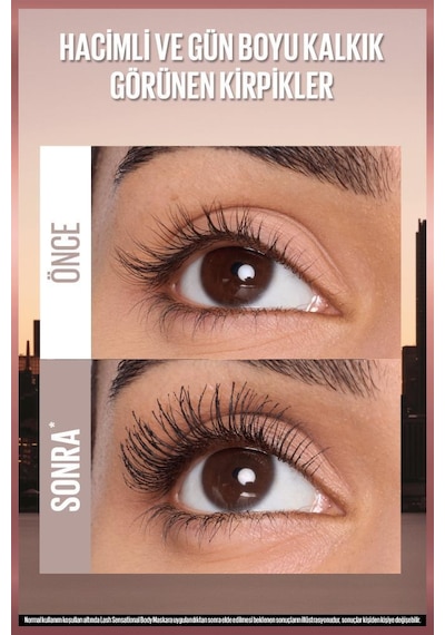 Maybelline New York Lash Sensational Body Maskara + Serum Etkili Hyalüronik Asit Ve Besleyici Yağ İçeren Ruj 101