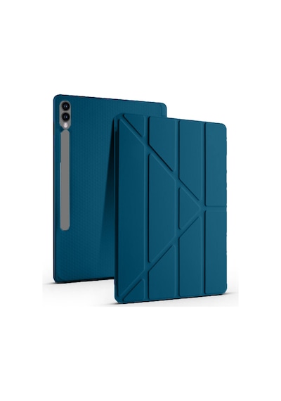 Samsung Galaxy  Uyumlu Tab  S9 Plus X810 12.4 İnç Katlanabilir Kalemlikli Standlı Akıllı Kılıf  Kapaklı Kılıf