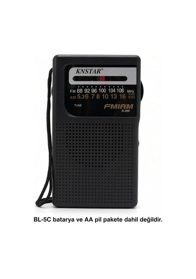 Mini Cep Radyosu Am Fm Taşınabilir Hoparlör Kulaklık Girişli Teleskopik Anten 3 Band