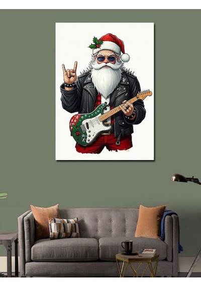 Kanvas Tablo Rocker Noel Baba 50cmx70cm