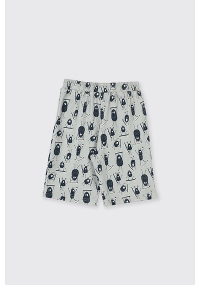 Panço Erkek Çocuk Baskılı Yeşil Pijama Takımı
