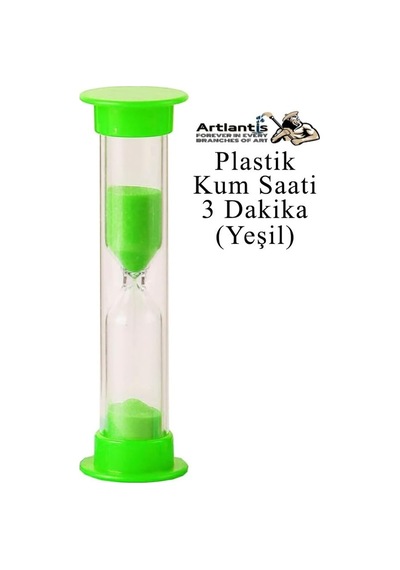 1 Adet Mini Küçük Kum Saat 3 Dakika 8 Cm Kum Zamanlayıcısı Dekoratif Masaüstü Plastik Çocuklar İçin Yeşil