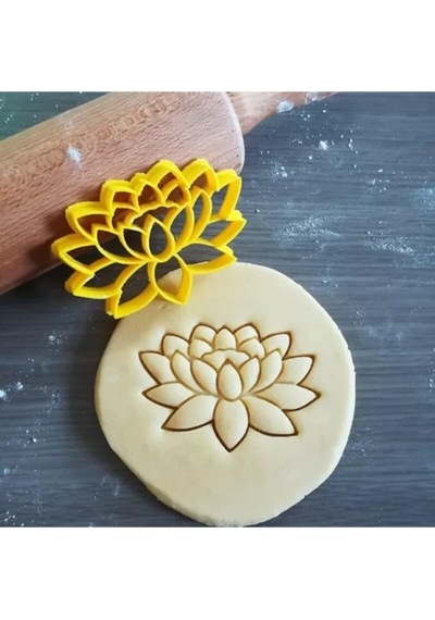 Lotus Çiçeği Kurabiye Kalıbı, Tek Ebat