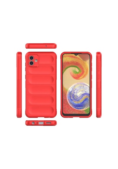 Newface Samsung Galaxy A04 Kılıf Optimum Silikon - Kırmızı
