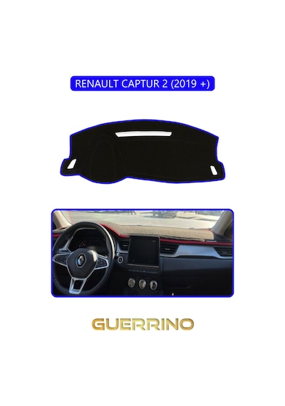 Renault Captur 2 2019 + Torpido Koruma Halısı Mavi Kenar