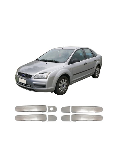 Ford Focus 2 Uyumlu 2005-2011 Krom Kapı Kolu 4 Kapı Paslanmaz  Çelik